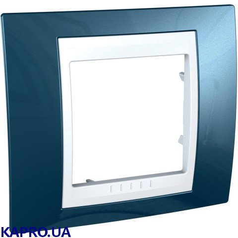 Рамка 1Х блакитний лід/білий Schneider Unica Plus MGU6.002.854
