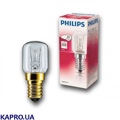 Лампа для духовки T25 25 Вт E14 230 В Philips Appliance Oven Tubular прозора