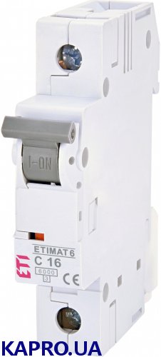 Выключатель автоматический 1-п C16А Etimat 6 AC ETI 2141516