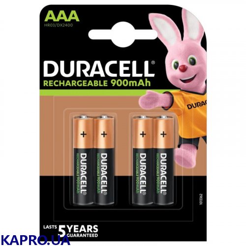 Акумулятор Duracell HR03 (AAA) 1,2V 900mAh (уп.4 шт)