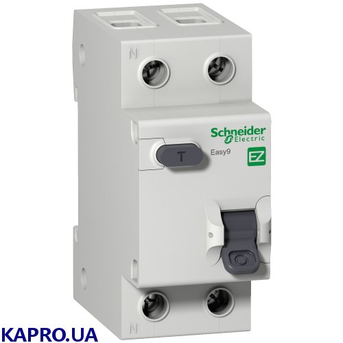 Диференційний автоматичний вимикач EASY9 1П+Н 10А 30мА C AC 4,5кА 230В Schneider EZ9D34610