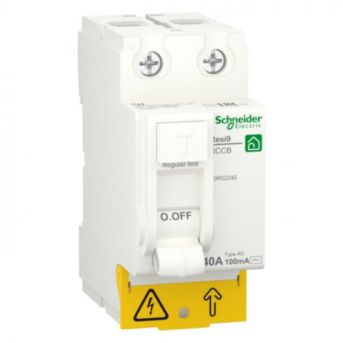 Диференційне реле RESI9 (УЗО) 2П 40А 100мА AC 230В Schneider R9R52240