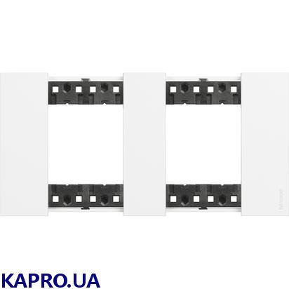 Декоративная рамка 2 поста (2+2 модуля), белый LIVING NOW KA4802M2KW