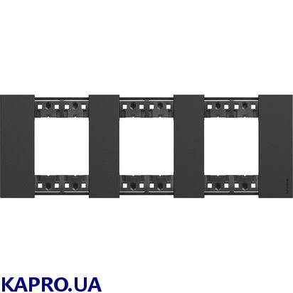 Декоративная рамка 3 поста (2+2+2 модуля), черная LIVING NOW KA4802M3KG
