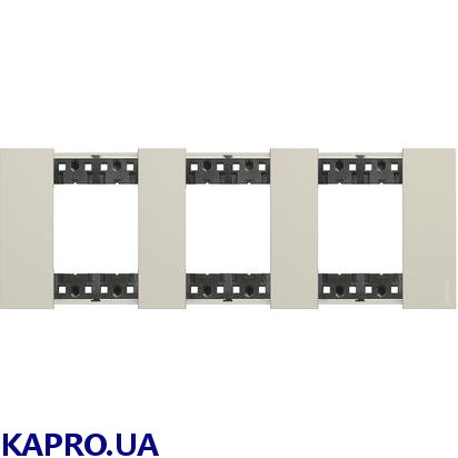 Декоративная рамка 3 поста (2+2+2 модуля), песочный LIVING NOW KA4802M3KM