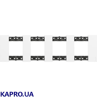 Декоративна рамка 4 поста (2+2+2+2 модуля), білий LIVING NOW KA4802M4KW