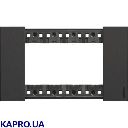 Декоративная рамка 4 модуля, черная LIVING NOW KA4804KG