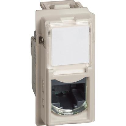 Розетка комп'ютерна RJ45 cat5e UTP 1 модуль, пісочний LIVING NOW KM4279C5E