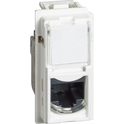 Розетка комп'ютерна RJ45 cat5e UTP 1 модуль, біла LIVING NOW KW4279C5E