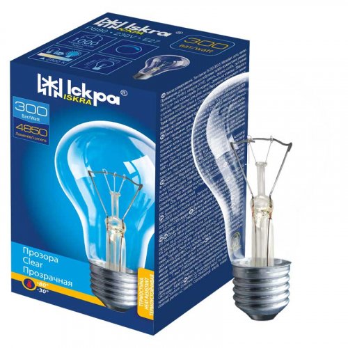 Лампа розжарювання 300W E40 230V В67 Iskra прозора