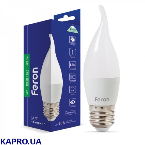 Лампа світлодіодна Feron LB-737 6W E27 4000K