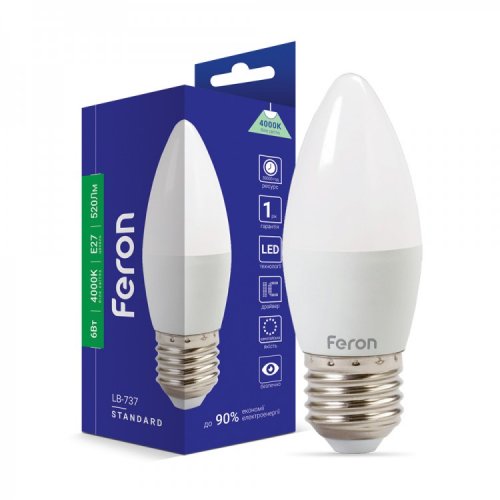 Лампа світлодіодна Feron LB-737 6W E27 4000K