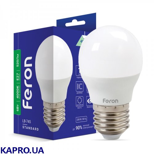 Лампа светодиодная Feron LB-745 6W E27 4000K