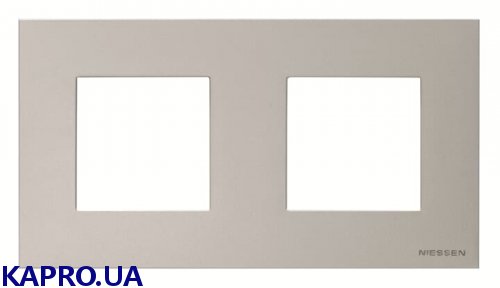 Рамка 2Х, сріблястий, ABB Zenit N2272 PL 2CLA227200N1301