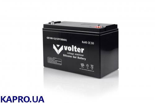 Акумуляторна батарея АКБ Volter GE 12V-H 100Ah (посилена)