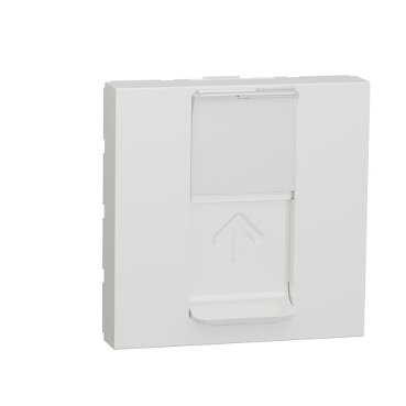 Розетка компьютерная RJ45 одинарная категория 5 UTP, 2 модуля, белая Unica Schneider Electric NU341118