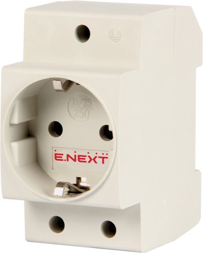 Розетка з установкою на DIN-рейку e.socket.pro.din.tms, 230 В, з з/к E.Next s004002