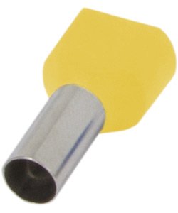 Наконечник-гильза с изолированным фланцем e.terminal.stand.te.2.1.5.yellow (TE1508 yellow) 2x1,5 (желтый) E.Next s4037005