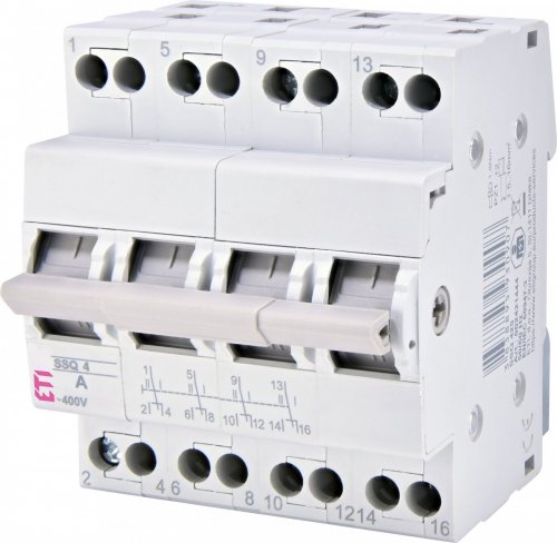 Переключатель трехпозиционный I-0-II 4Р SSQ 425 25А ETI 2421444