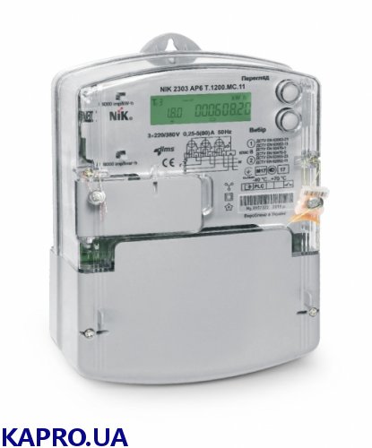 Счетчик электроэнергии 3-фазный многотарифный 5(80)А NIK 2303 AP6T.1000.C.11