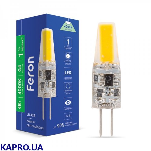 Лампа светодиодная Feron LB-424 4Вт G4 4000K 12V