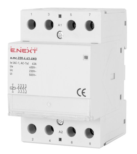 Контактор e.mc.220.4.63.4NO 63А 220В 4НО E.Next p005009