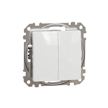 Выключатель двухклавишный белый Sedna Design SDD111105