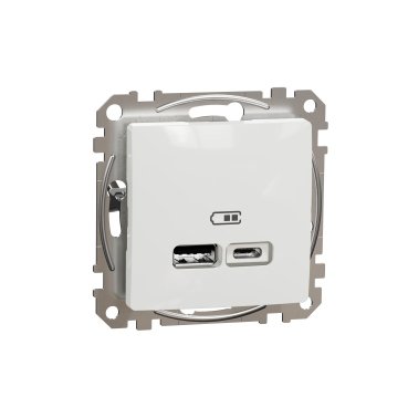 Розетка USB тип A+С 2,4A белая Sedna Design SDD111402