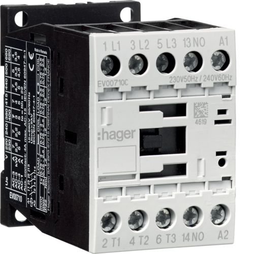 Контактор Hager EV00710C 7A 220В/АС3 3но+1но