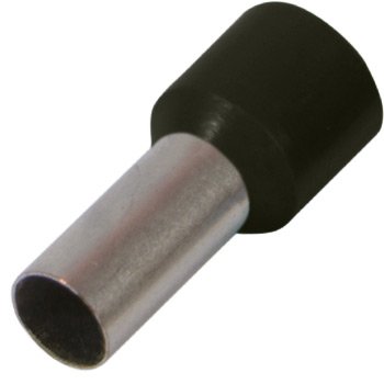 Наконечник-гільза із ізольованим фланцем e.terminal.stand.e1008.black 1,0 (чорний) (100шт) E.Next s3036017
