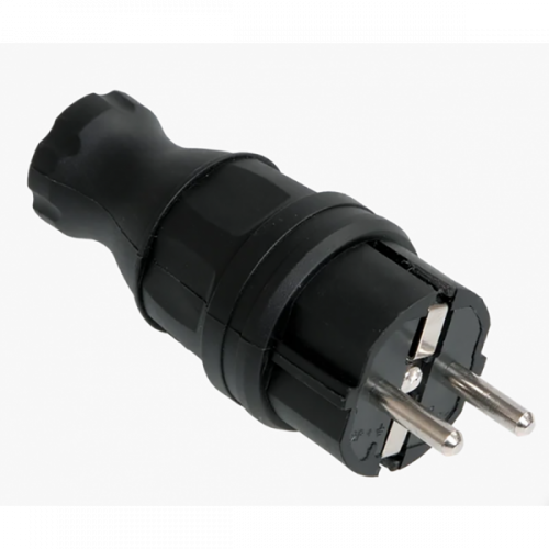 Вилка З/К каучук ОМЕГА ВБп3-1-Ом IP44 UEK PKR01-016-2-UA чорна  Вилка З/К каучук ОМЕГА ВБп3-1-Ом IP44 UEK PKR01-016-2-UA чорна