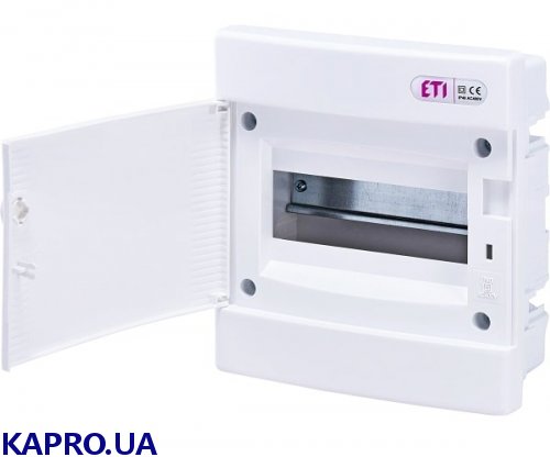 Корпус встроенный пластиковый ECM 8PО IP40, белая дверца, ETI 001101014