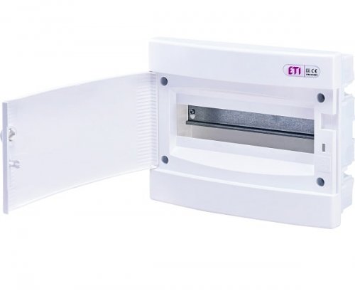 Корпус вбудований пластиковий ECM 12PО IP40, білі дверцята, ETI 001101015
