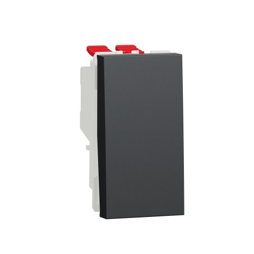 Проміжний перемикач, 1 модуль, антрацит Unica Schneider Electric NU310554