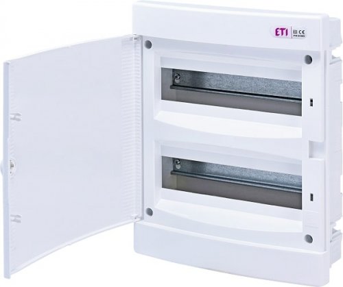 Корпус встроенный пластиковый ECM 24PО IP40, белая дверца, ETI 001101016