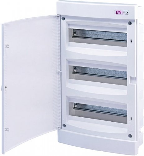 Корпус вбудований пластиковий ECM 36PО IP40, білі дверцята, ETI 001101017