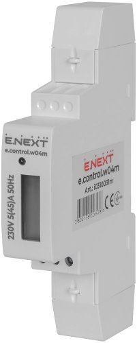 Счетчик электроэнергии 1-однофазный e.control.w04m 5(45)А класс 1.0 (некоммерческий)