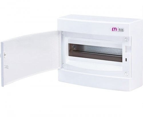 Корпус накладной пластиковый ECT 12PO IP40, белая дверца, ETI 001101006