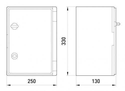 Шафа ударостійка з АБС-пластика IP65 E.Next e.plbox.250.330.130.blank CP5002