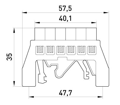 Шина нулеваяe в изолированном корпусе e.bsi.pro.2.6 E.Next p0650011