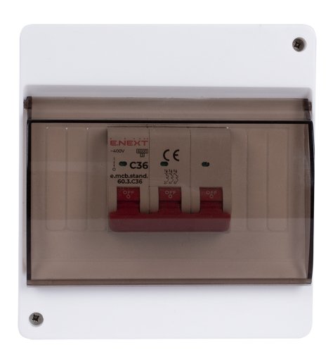 Корпус накладний пластиковий на 6 модулів IP40 E.next e.plbox.stand.n.06k