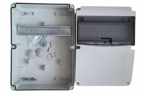 Бокс под комбинацию автоматов (11 модулей) и розеток 310x225x120 IP65 CET-SAN KB.0482