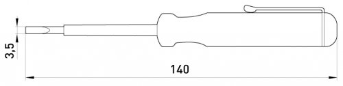 Індикатор-тестер e.tool.test10 130х3 прямий шліц АС/DC12-250В E.Next t001110