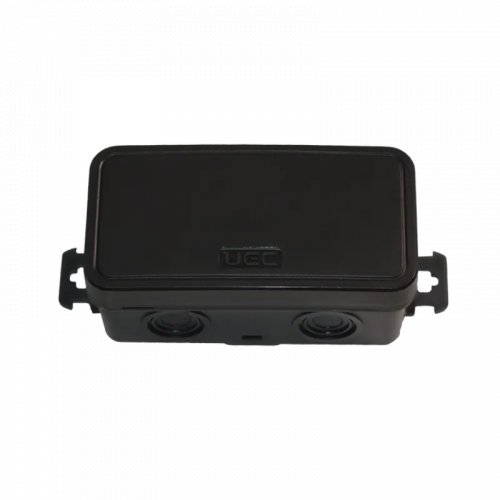 Коробка монтажна для відкритого встановлення без отворів 78х36х34 мм (зовн. 85х43х38 мм) IP54 чорна UEC JB-078-036-034-IP54-BL