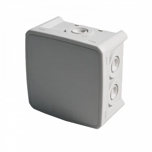 Коробка монтажная для открытой установки 75х75х48 мм (наруж. 90х90х51 мм) IP54 серая UEC JB-075-075-048-G-IP54-GR