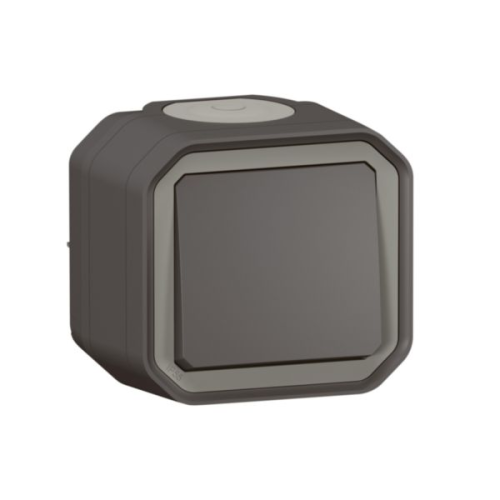 Переключатель одноклавишный IP55 Legrand Plexo 069761L антрацит