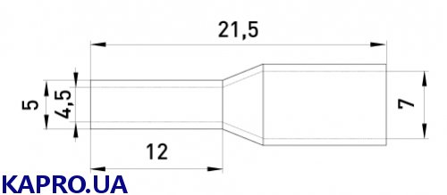 Наконечник-гільза із ізольованим фланцем e.terminal.stand.e10 - 12.grey 10,0 (сірий) (100шт) E.Next s3036048