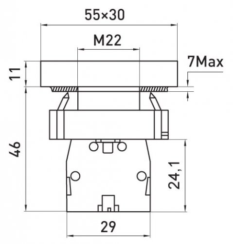 Кнопка керування подвійна "Старт/Стоп" e.mb.bl8325 1NO+1NC E.Next p0810120