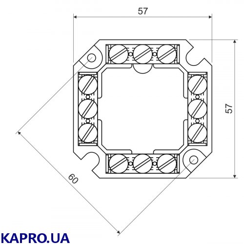 Клеммная колодка 12x4 мм² KOPOS S-66_FB