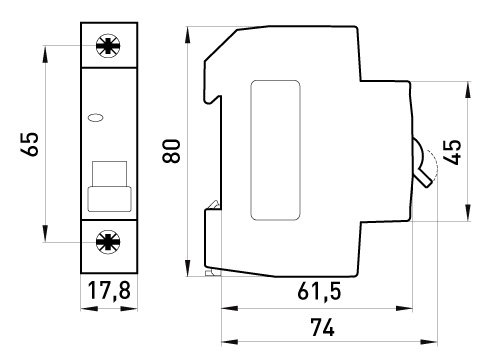 Выключатель автоматический e.mcb.stand.45.1.C50, 1р, 50А, C, 4,5 кА E.Next s002013